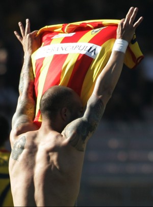 Ernesto Javier Chevanton, attaccante U.S. Lecce Lecce-Napoli 2-1: il tabellino
