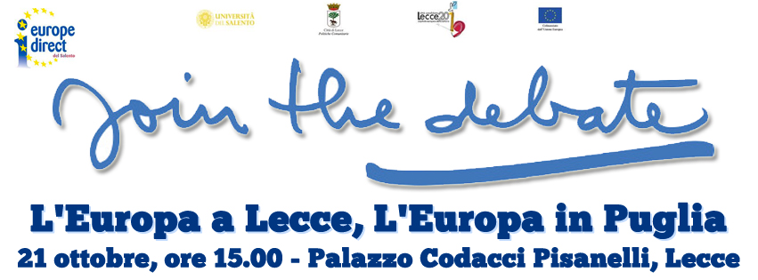 Europe Direct del Salento presenta "L'Europa a Lecce, L'Europa in Puglia" Europe Direct del Salento presenta "L'Europa a Lecce, L'Europa in Puglia"