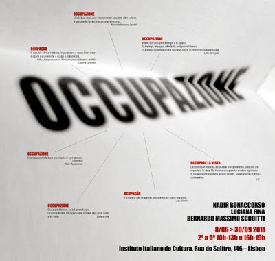 "Occupazione": l'esposizione di Bonaccorso, Luciana Fina e Bernardo Massimo Scod