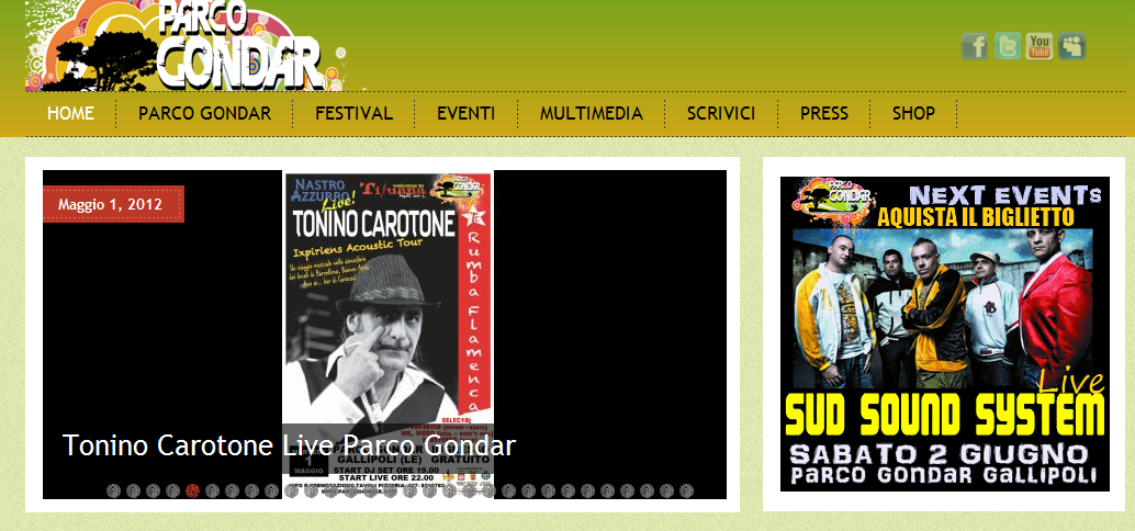 Parco Gondar: il programma di giugno con Papachango e Sud Sound System Parco Gondar