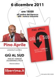 Dalla Libreria Liberrima per la presentazione del Libro 'Giù al Sud' di Pino Aprile la diretta di SalentoWebTv Dalla Libreria Liberrima per la presentazione del Libro 'Giù al Sud' di Pino Apr