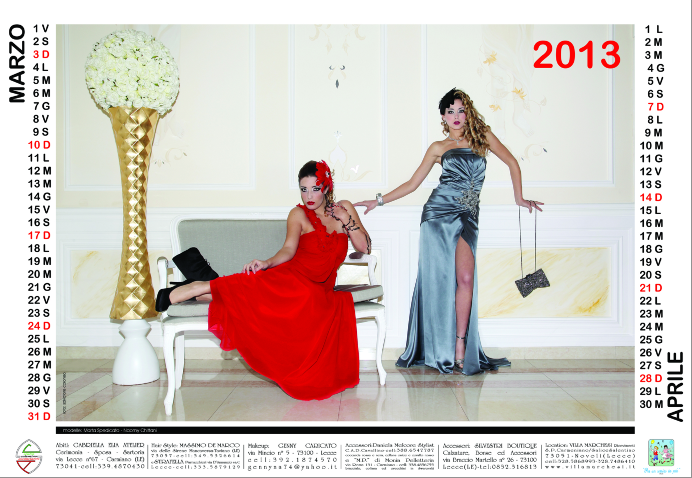 Fashion Calendario 2013 per l'associazione "Per un sorriso in più"