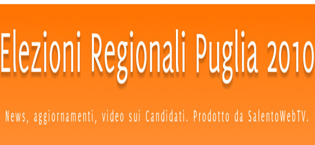 l'header di elezionipuglia2010.it Boom di contatti per il sito www.elezionipuglia2010.it