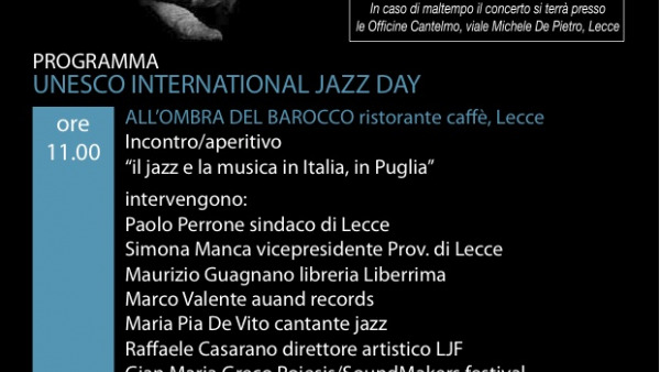 30 aprile a Lecce: Giornata internazionale del jazz 
