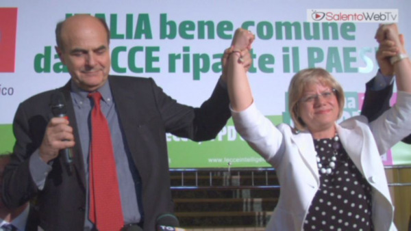 Pierluigi Bersani: "Lecce come in Francia verso il cambiamento"