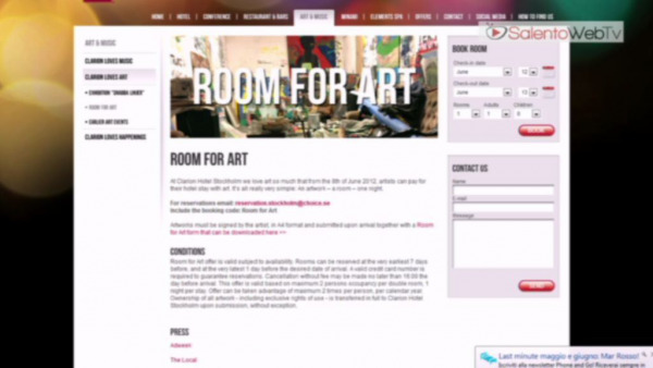 Camera gratis a chi offre arte. E se "Room for art" da Stoccolma ispirasse Lecce