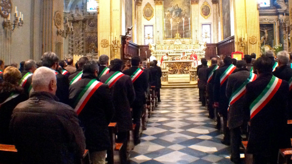 Vigili Urbani in festa al Duomo di Lecce 