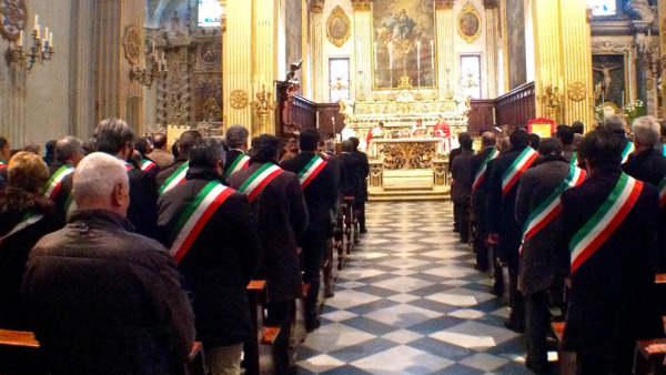 Vigili Urbani in festa al Duomo di Lecce 