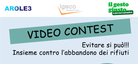 video contest contro abbandono dei rifiuti nelle aree verdi