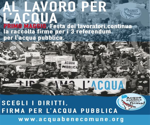 dal sito acquabenecomune.org Iniziata anche nel Salento la raccolta firme per la difesa dell'acqua