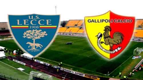 Stemma Gallipoli calcio e stemma U.S. Lecce Il Salento si riscalda, c'è Lecce-Gallipoli