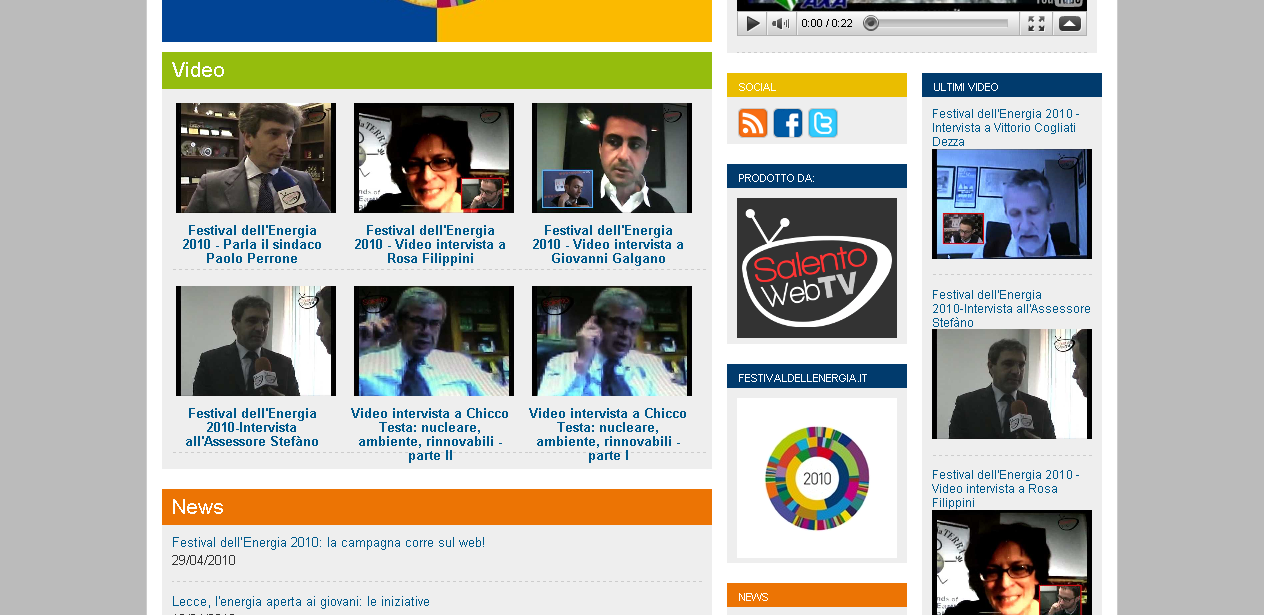 webtv del Festival dell'energia