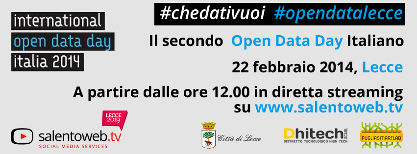 Open Data Lecce presenta #chedativuoi: partecipare per conoscere... e condivider