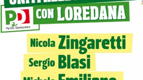 Il 17 gennaio alle 18,00  Nicola Zingaretti all'Hotel Tiziano per Loredana Capon