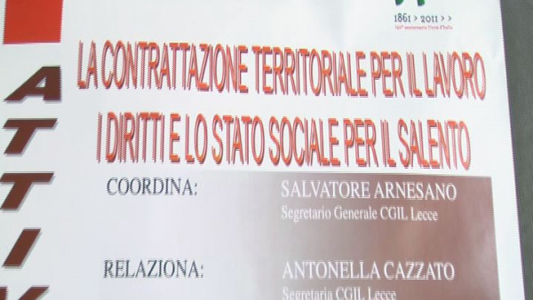 Cgil, da Lecce a Roma: “Zero lavoro. Il Governo Berlusconi faccia qualcosa”